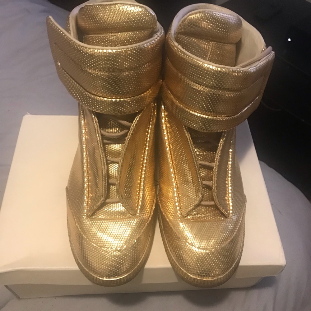 Golden Hightop Mason Margielas Sneakers